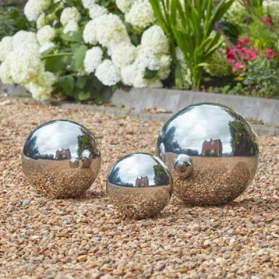 DECO BOULE ACIER GAZEBALL   SMART GARDEN