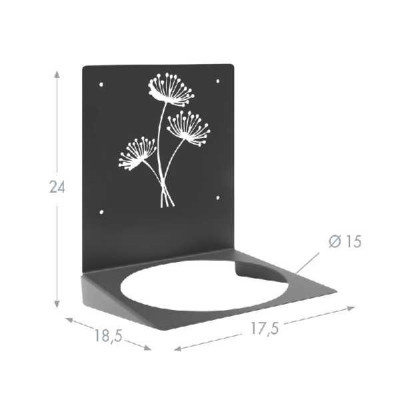 APPLIQUE FLEUR anthracite LOUIS MOULIN