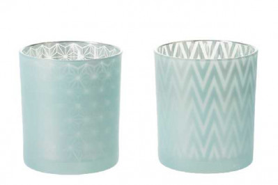 BOUG FLO/ZIGZAG VER AQUA 9X9X10CM A   Jolipa