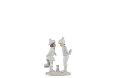 COUPLE NEI RES BL/ROS (12X6X17CM)   Jolipa