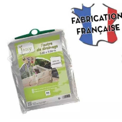 FEUTRE DE DRAINAGE  0.6x3m 95 gr/m² Jany