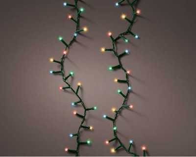 LED COMPACT GUIRLANDE 8 FONCTIONS E  Vert/multi 870cm 350l Inconn
