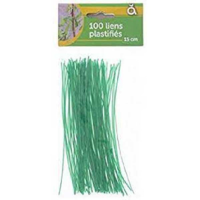 LIENS PLASTIFIES  15 cm 100 pieces Jany