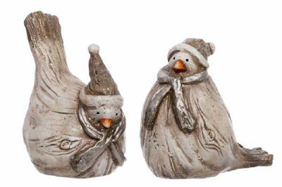 OISEAU CER GRIS L 12X7X11CM ASS2   Jolipa