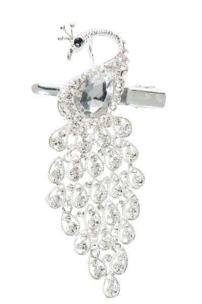 PAON DECO+CLIP STRASS BLANC (4X1X10   Jolipa