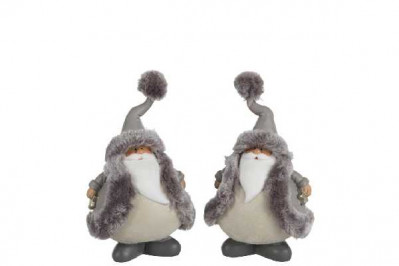 PERE NOEL RESINE GRIS S ASS2 (12X10   Jolipa