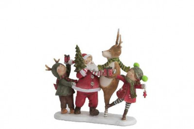 PERE NOEL+ENFANTS RES VER/ROU (26X8   Jolipa