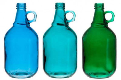 VASE CRUCHE VERRE VERT/BLEU 14X27 A   Jolipa