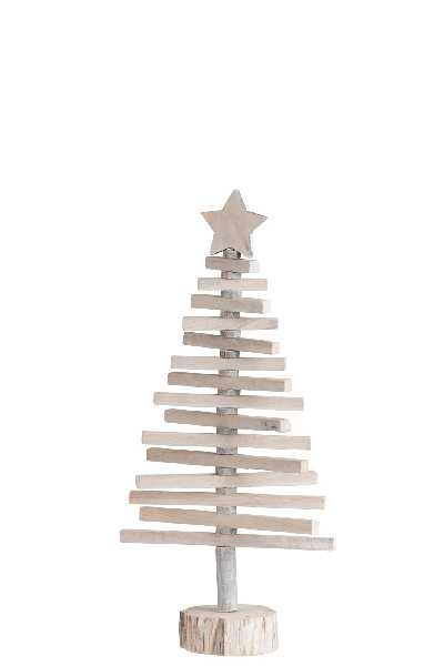 SAPIN NOEL+ETOILE BS BLANC S (24X0X   Jolipa