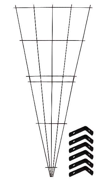 TREILLAGE EVENTAIL 2 ELEMENTS FER V   BARRIERE A INSECTES