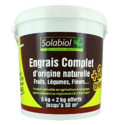 ENGRAIS COMPLET  + 2 kg gratuits Solabiol