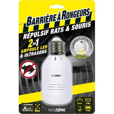 REPULSIF RATS-SOURIS AMPOULE LED+  Blister de 1 ampoule BARRIERE