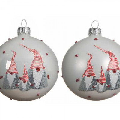 BOULE VERRE EMAIL, MAT GNOME 2ASS blanc d'hiver  Inconnu