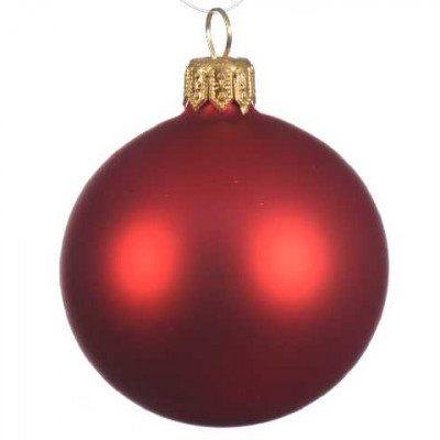 BOULE VERRE MAT rouge noël  Inconnu