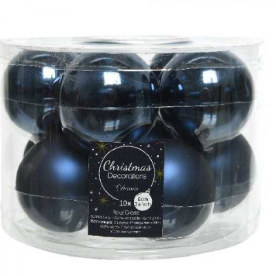 BOULES VERRE BRILLANT, MAT MIX bleu nuit  Inconnu