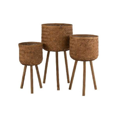 CACHE POT TREPIEDS BAMBOU PLA NAT