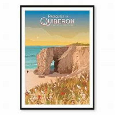 AFFICHE  Arche de port blanc quiberon HORTENSE