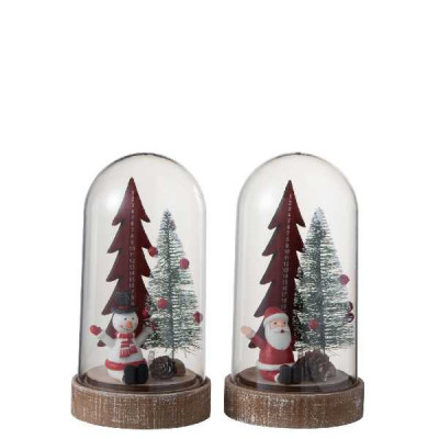 BOULE NOEL+LED BS ROU/V L ASS2 (10.   Jolipa
