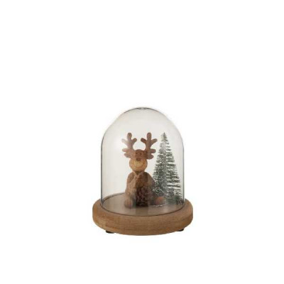 CLOCHE RENNE BOIS MARRON S (13.5X13   Jolipa