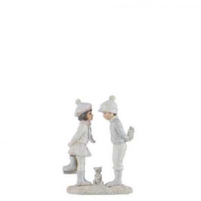 COUPLE NEI RES BL/ROS (12X6X17CM)   Jolipa