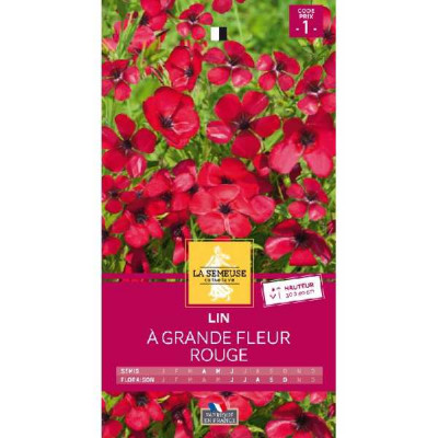 LIN A GRANDE FLEUR ROUGE  Code prix 1 La Semeuse
