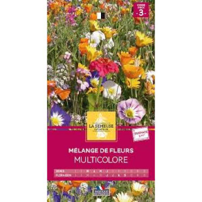 MELANGE DE FLEURS MULTICOLORES  Code prix 3 La Semeuse