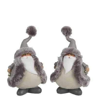 PERE NOEL RESINE GRIS S ASS2 (12X10   Jolipa