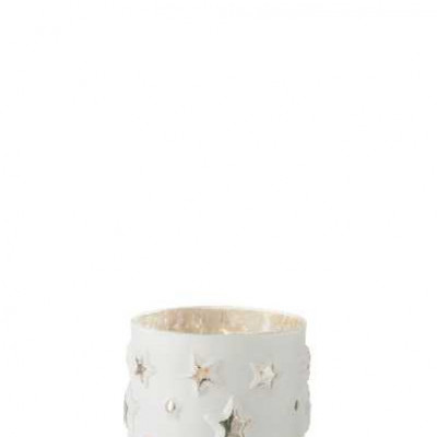 PHPH ETOILE VERRE BLANC/ARGENT (9X9   Jolipa