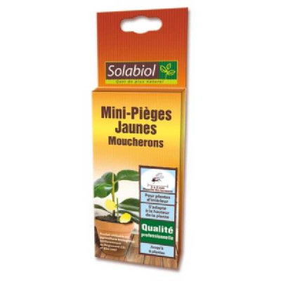 PIEGES JAUNES MOUCHERONS ET MOUCHES  Etui 8 piege Solabiol