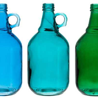 VASE CRUCHE VERRE VERT/BLEU 14X27 A   Jolipa