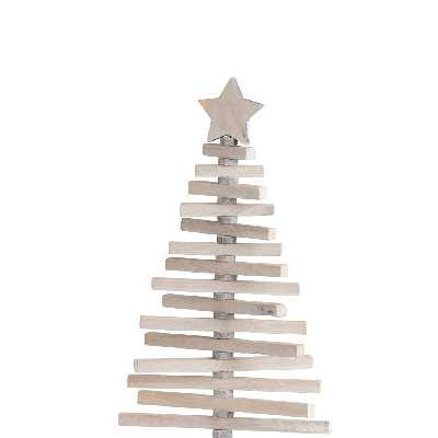 SAPIN NOEL+ETOILE BS BLANC S (24X0X   Jolipa