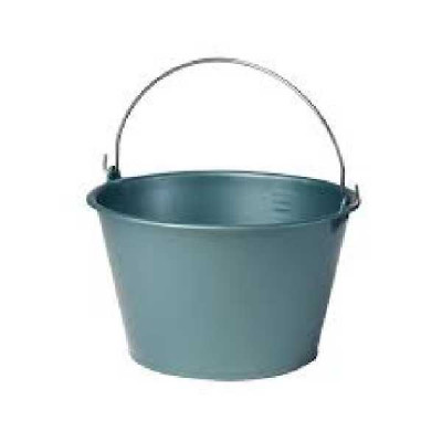 SEAU VENDANGE vert poignee metal EDA