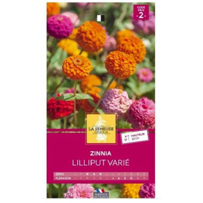 ZINNIA LILLIPUT VARIE  Code prix 2 La Semeuse